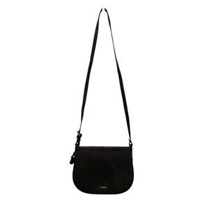 Vintage Dooney & Bourke Brown Leather Crocodile Embossed Crossbody Purse